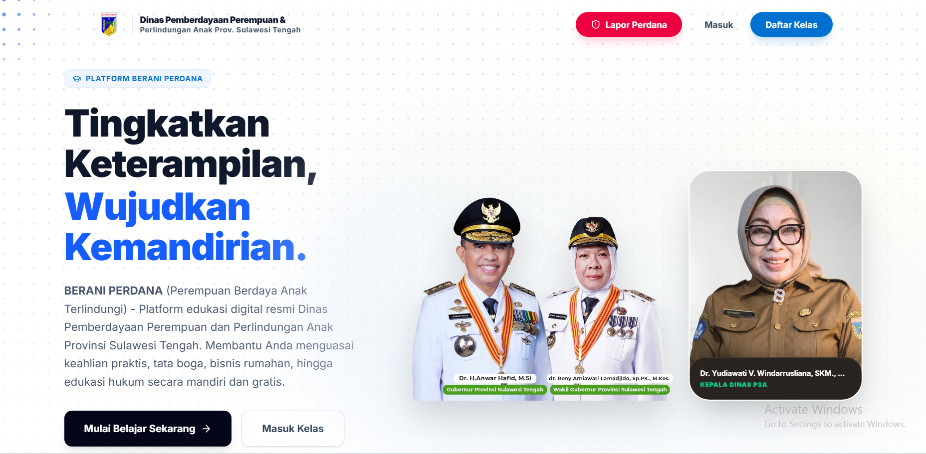 Dinas Pemberdayaan Perempuan menghadirkan sebuah inovasi digital melalui peluncuran aplikasi Lapor Perdana.